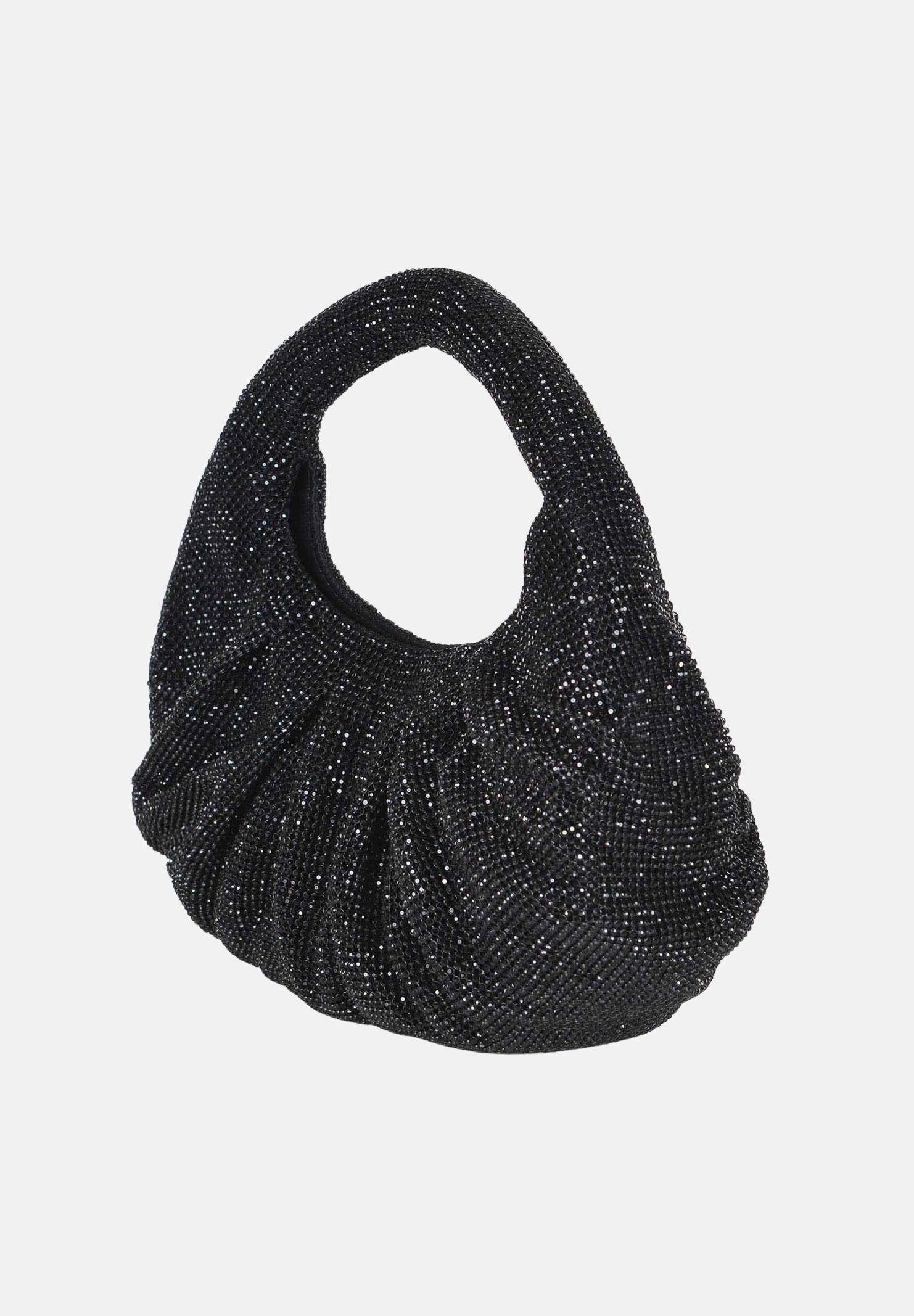 TWENTY FOURHAITCH Borsa a mano nera da donna con strass LB1006262P NE TWENTY FOURHAITCH 