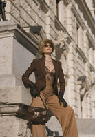 SANTAS Body RADIANCE marrone da donna con ricamo in pizzo floreale PV2615 MA SANTAS 