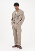 I'M BRIAN Camicia a manica lunga beige da uomo con tasche cargo CA3625 TA I'M BRIAN 
