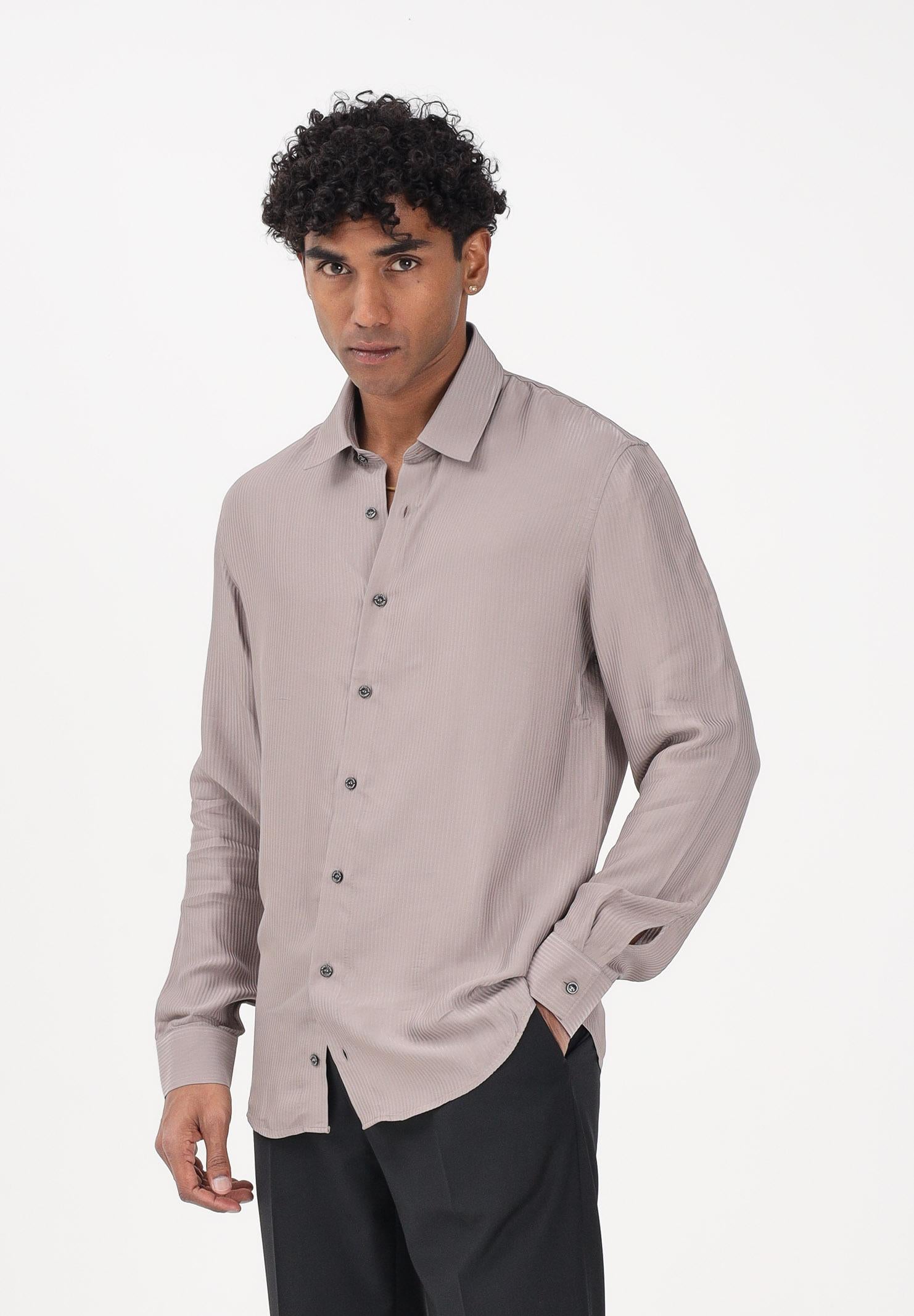 PATRIZIA PEPE Camicia a manica lunga beige da uomo 5C0310A093J S184 PATRIZIA PEPE 