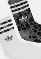 ADIDAS ORIGINALS Set di calzini Leopard (2 paia) bianchi e grigi da donna JW8010  ADIDAS ORIGINALS 