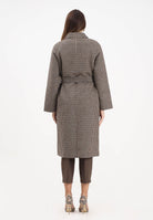 JDY Cappotto lungo marrone da donna con motivo pied de poule 15357594 IcedCoffee JDY 