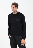 ARMANI EXCHANGE Maglioncino girocollo nero da uomo con patch logo XM001329AF11982 UC001 ARMANI EXCHANGE 