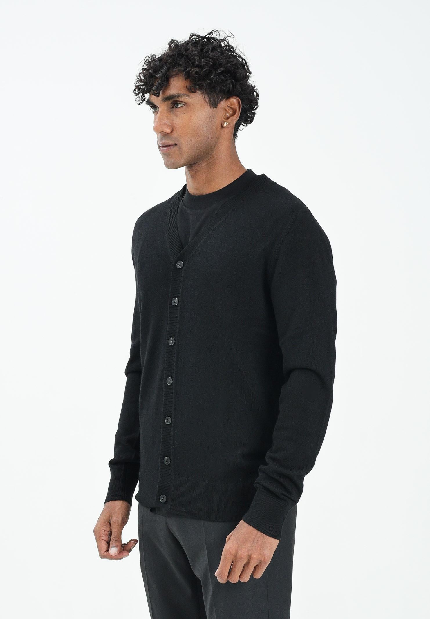 PATRIZIA PEPE Cardigan nero da uomo 5K0176K124 K102 PATRIZIA PEPE 