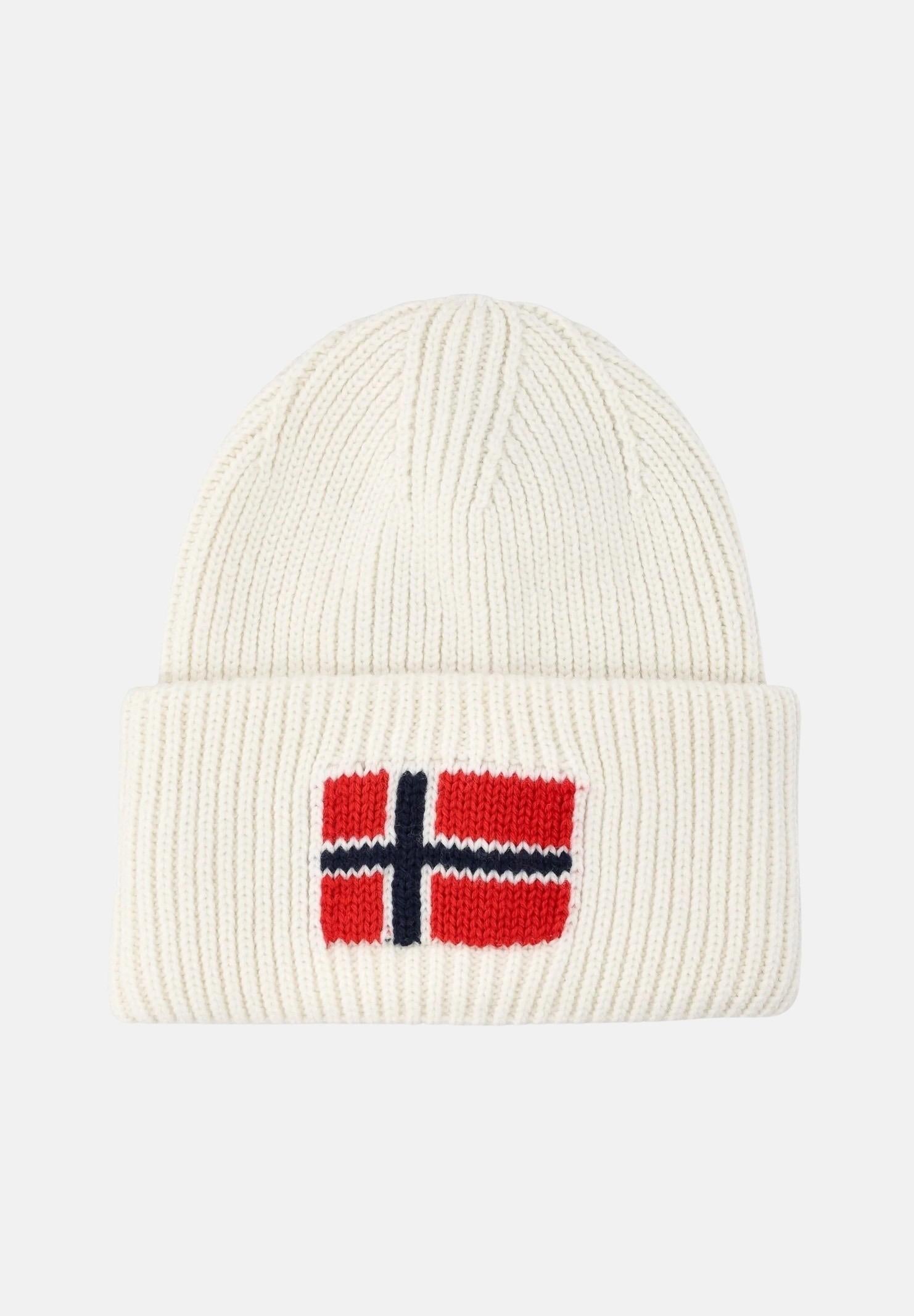 NAPAPIJRI Berretto di lana panna per uomo e donna con logo NP0A893PN1J1  NAPAPIJRI 