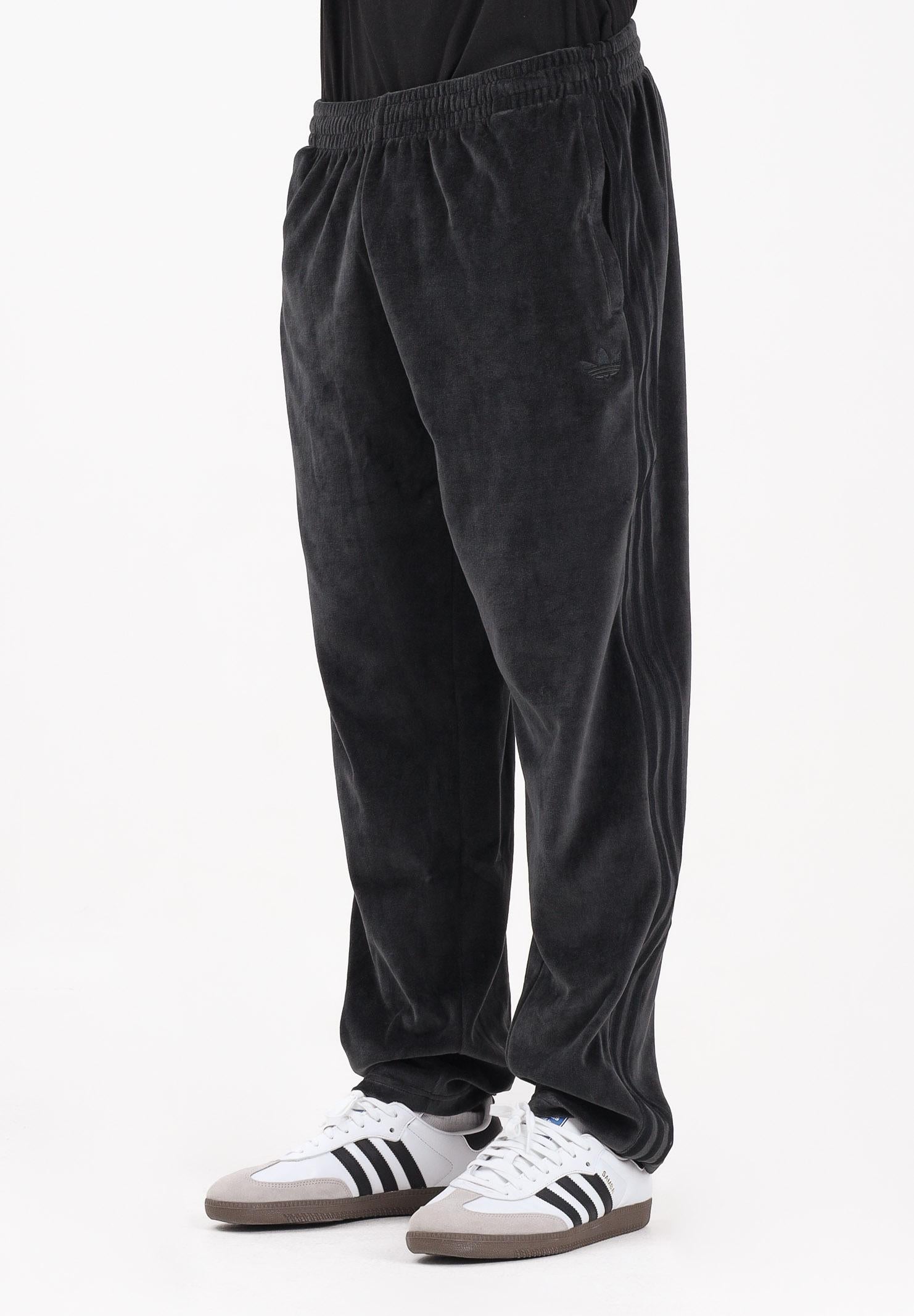 ADIDAS ORIGINALS Pantalone sportivo SST Adicolor Velour nero da uomo JW8377  ADIDAS ORIGINALS 