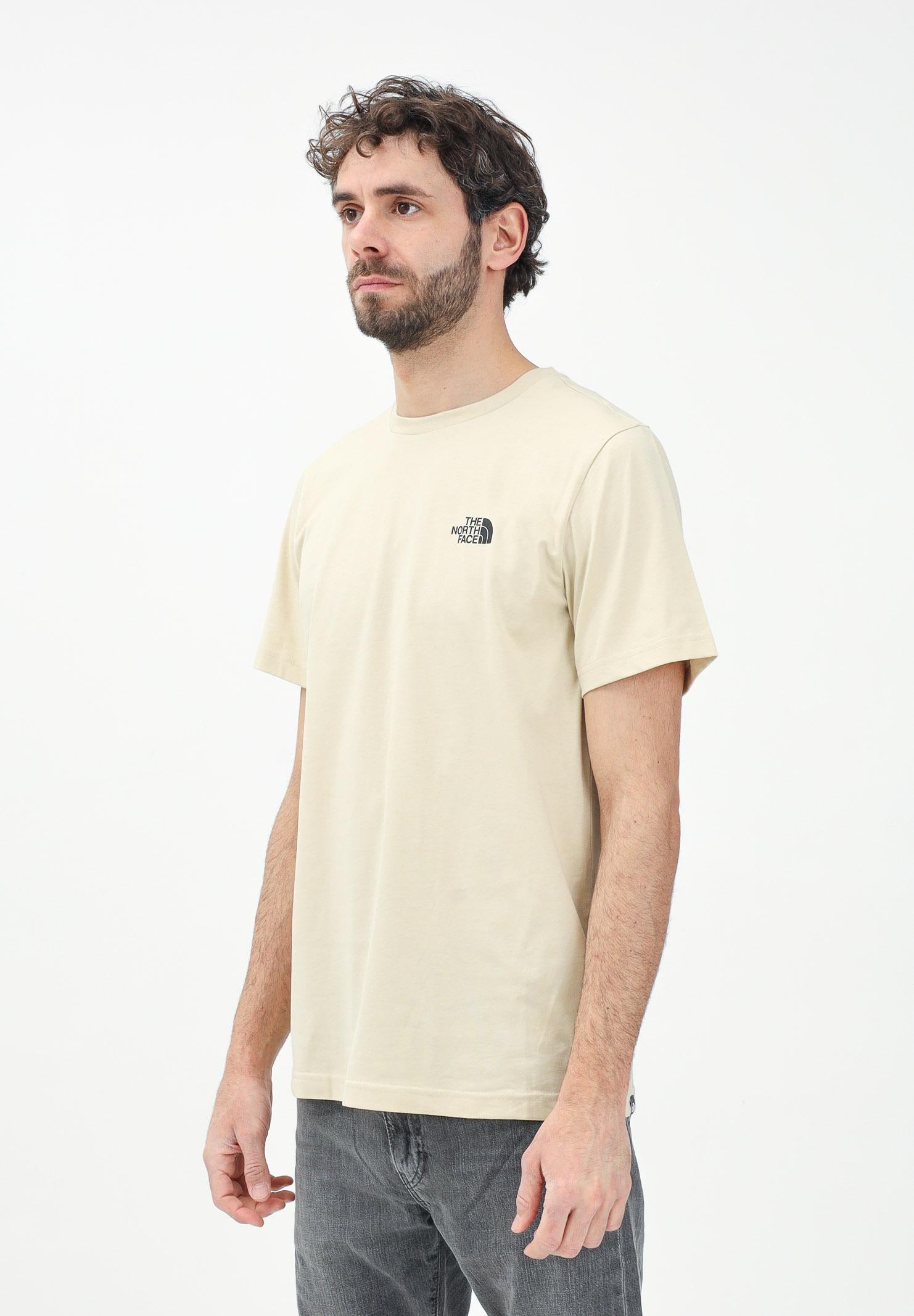 THE NORTH FACE T-shirt a manica corta Simple Dome panna da uomo NF0A87NG3X41 . THE NORTH FACE 