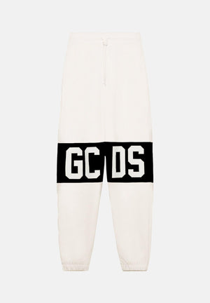 GCDS Pantalone sportivo panna per bambino e bambina con stampa logo B2KU3017BA2 15 GCDS 