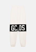 GCDS Pantalone sportivo panna per bambino e bambina con stampa logo B2KU3017BA2 15 GCDS 