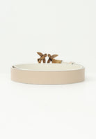 Cintura double face panna e beige da donna con fibbia Love Birds 100125A1Z6 CCOQ PINKO 