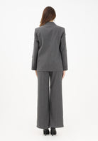 VICOLO Tailleur grigio gessato da donna con dettagli gioiello RF0565 GE VICOLO 