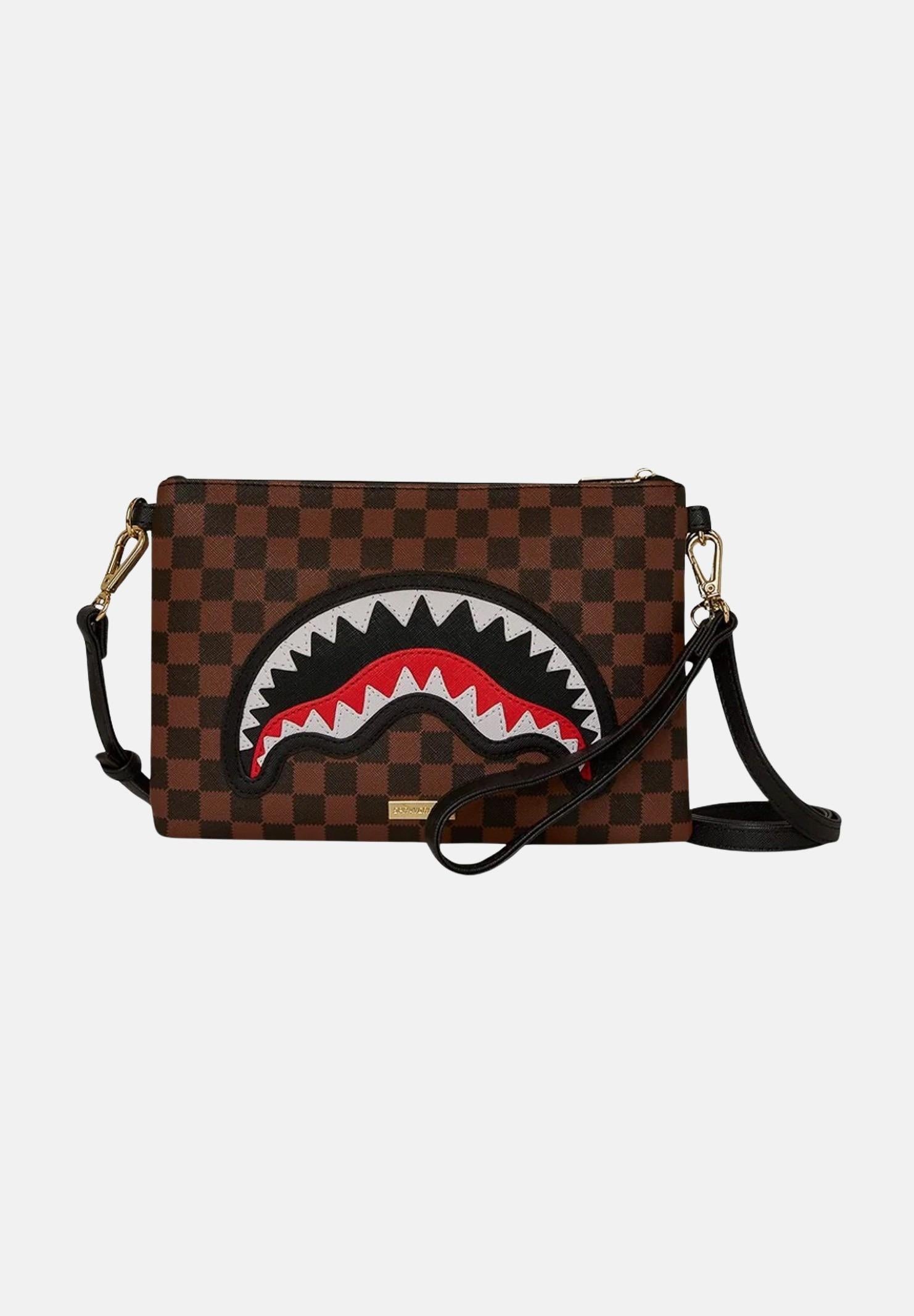 SPRAYGROUND Pochette Sawtooth Sharks In Paris marrone per uomo e donna 910B7841NSZ  SPRAYGROUND 