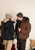 SPRAYGROUND Piumino GREY CHECK DOWN nero e marrone per uomo e donna SP902BLK . SPRAYGROUND 