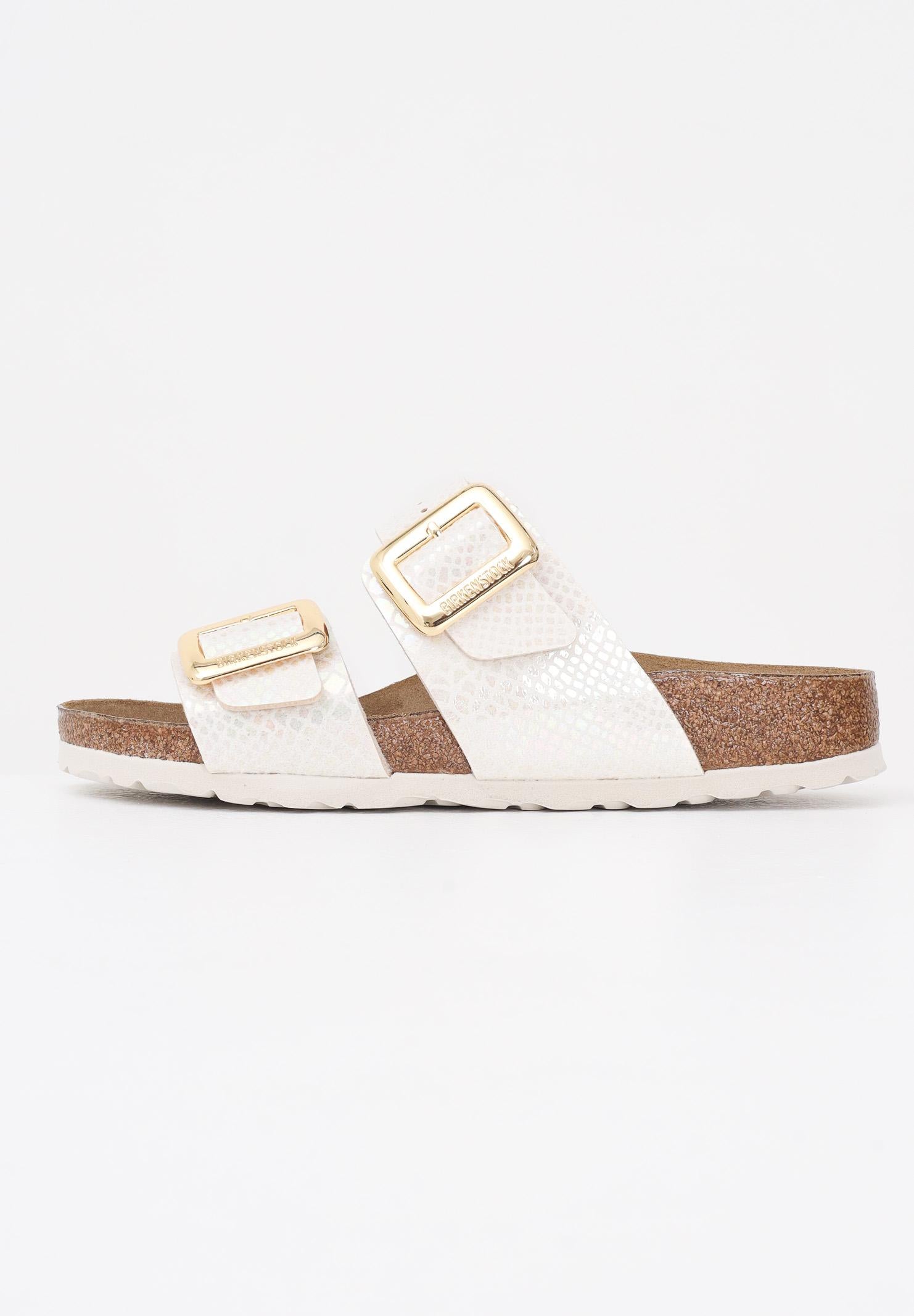 BIRKENSTOCK Ciabatte Sydney Cushion Buckle crema da donna 1030258  BIRKENSTOCK 