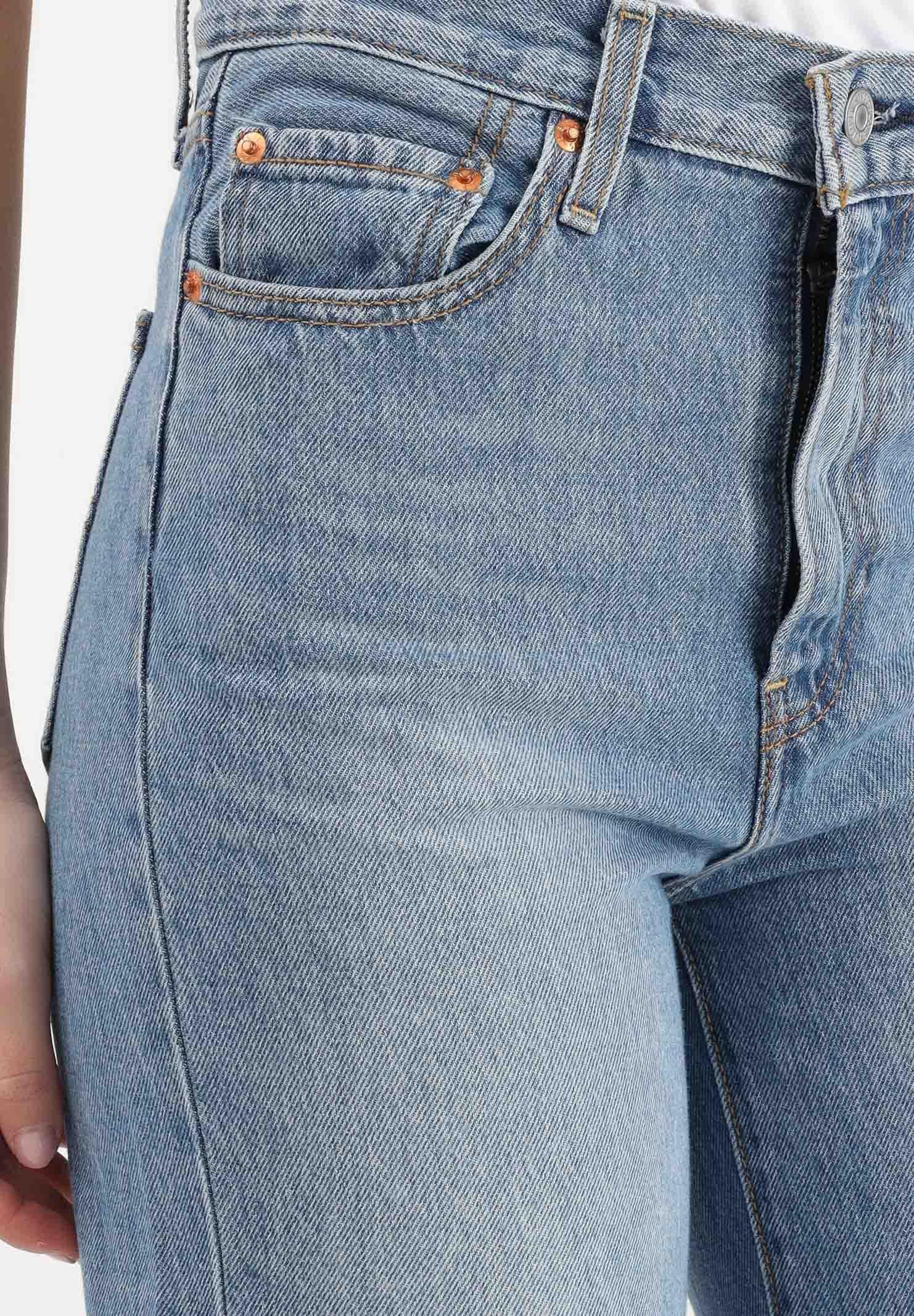 LEVI'S Jeans Ribcage a gamba ampia in denim chiaro da donna A6081-0020 . LEVI'S® 
