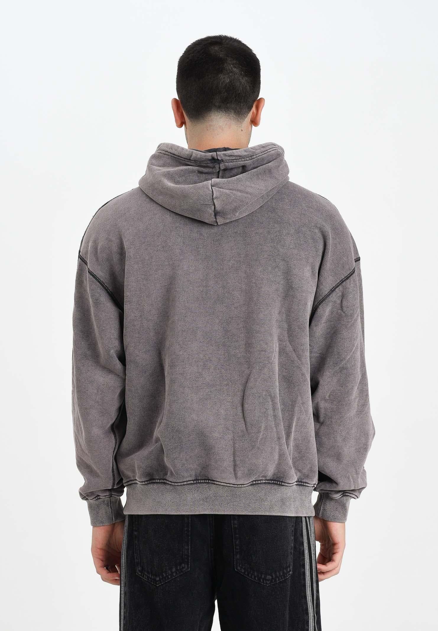 ADIDAS ORIGINALS Felpa con cappuccio Premium Essentials Retro Washed grigia da uomo JD0245  ADIDAS ORIGINALS 