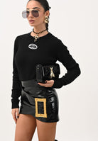 DIESEL Maglioncino girocollo nero per donna, ragazzi e bambini con logo Oval D J02435KYAYX K900 DIESEL 