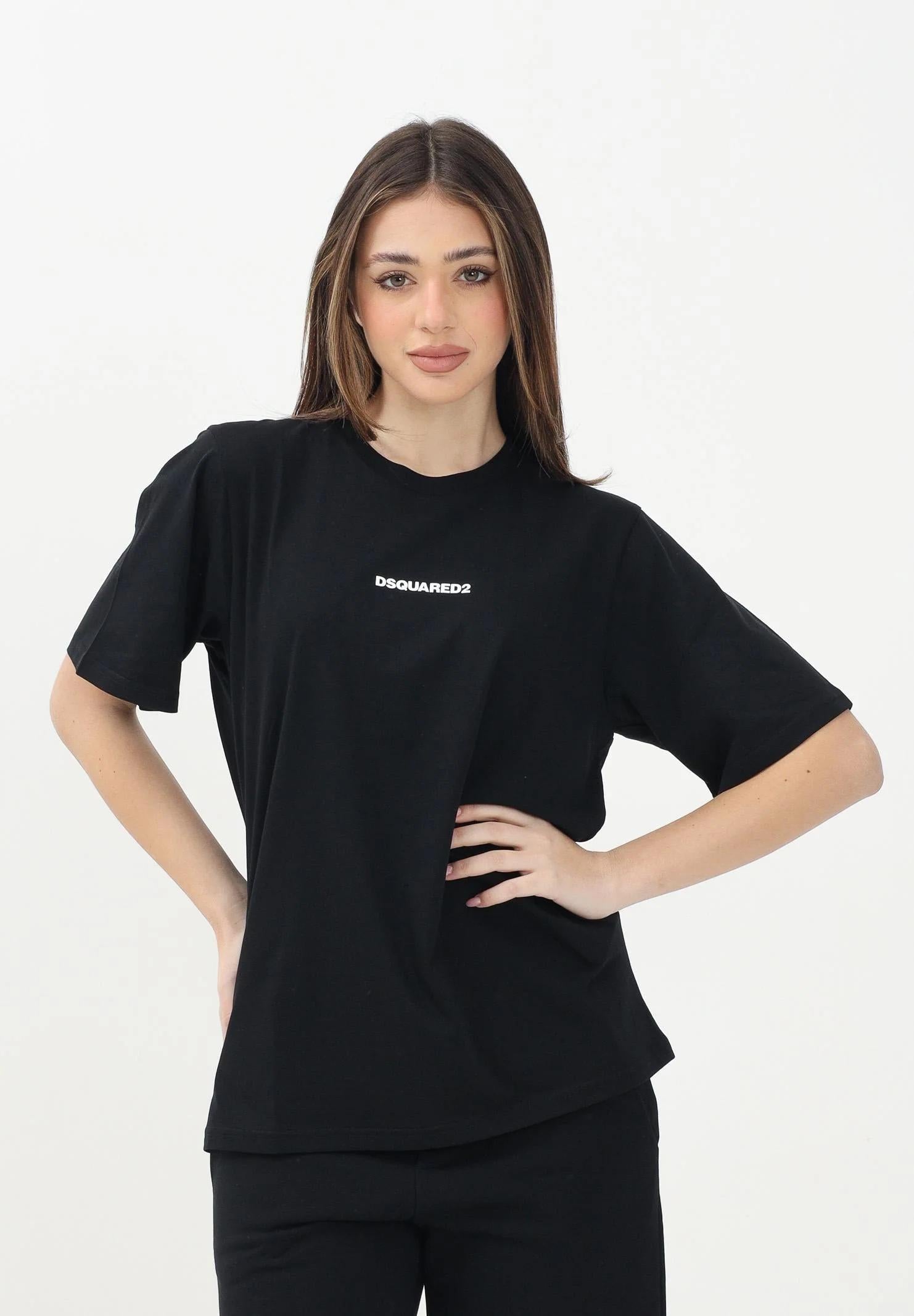 DSQUARED2 T-shirt a manica corta nera per donna, ragazzi e bambini con logo DSQUARED2 DQ2823D004G DQ900 DSQUARED2 