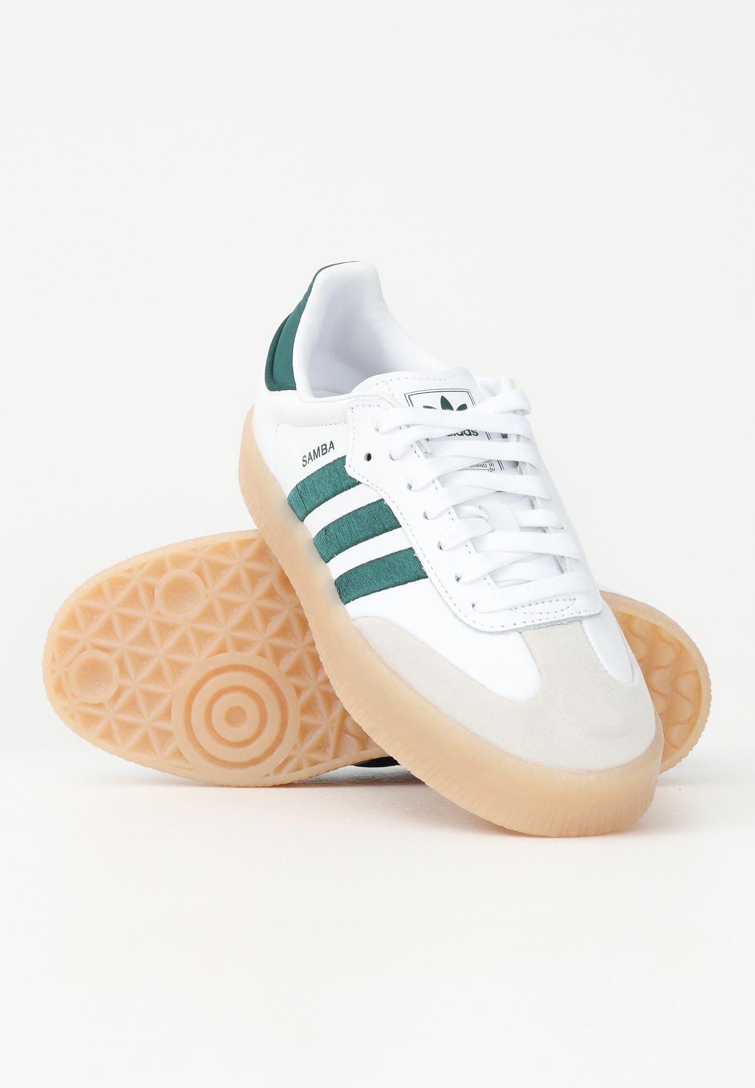 ADIDAS ORIGINALS Sneakers Sambae bianche e verdi da donna ID0440 . ADIDAS ORIGINALS 