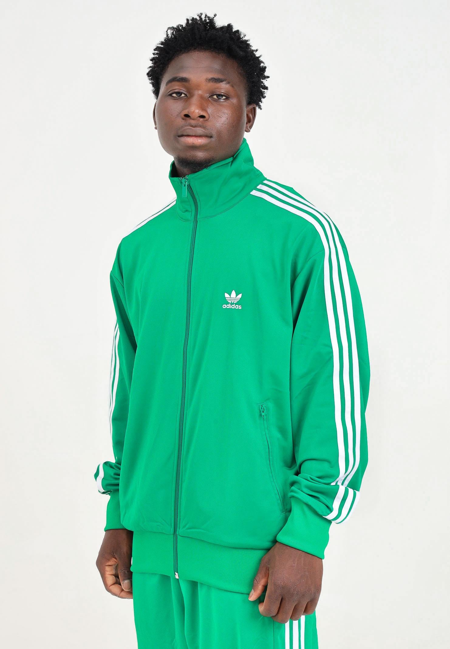 Felpa con zip Adicolor Classics Firebird verde da uomo IU0762 . ADIDAS ORIGINALS 