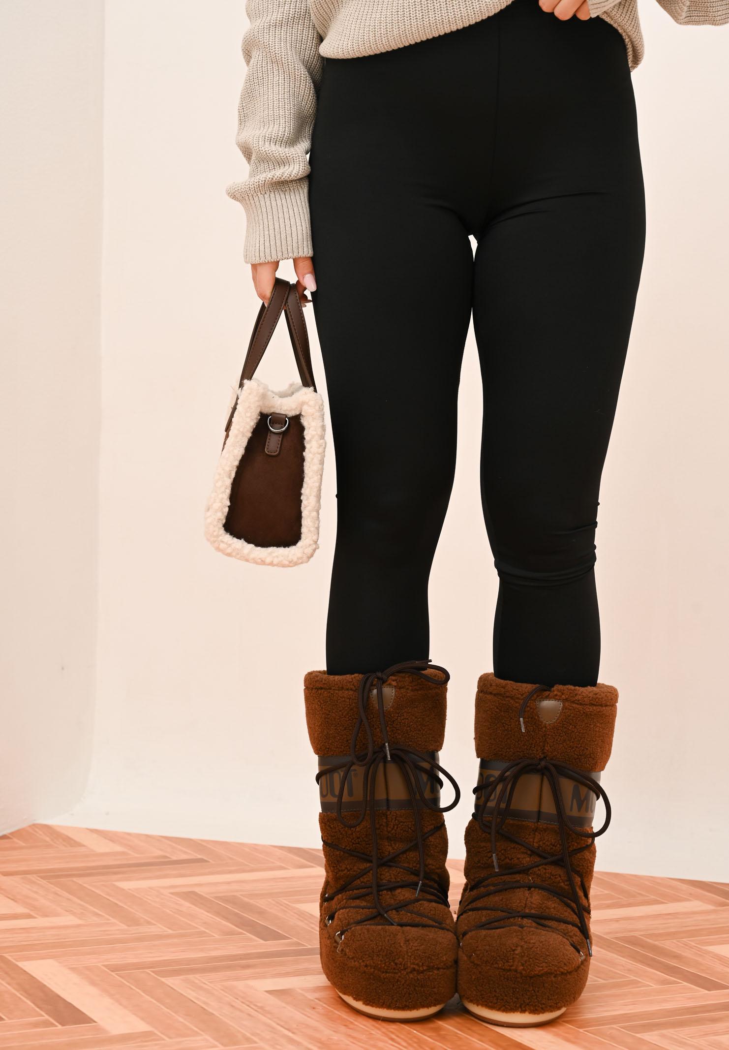 MOON BOOT Stivali da neve ICON in teddy marroni da donna 80D1403080 M004 MOON BOOT 