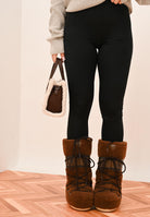 MOON BOOT Stivali da neve ICON in teddy marroni da donna 80D1403080 M004 MOON BOOT 