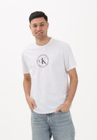 CALVIN KLEIN JEANS T-shirt a manica corta bianca da uomo con stampa logo LV14RE816GYAA . CALVIN KLEIN JEANS 