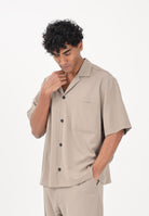 I'M BRIAN Camicia a manica corta beige da uomo CA3623 TA I'M BRIAN 