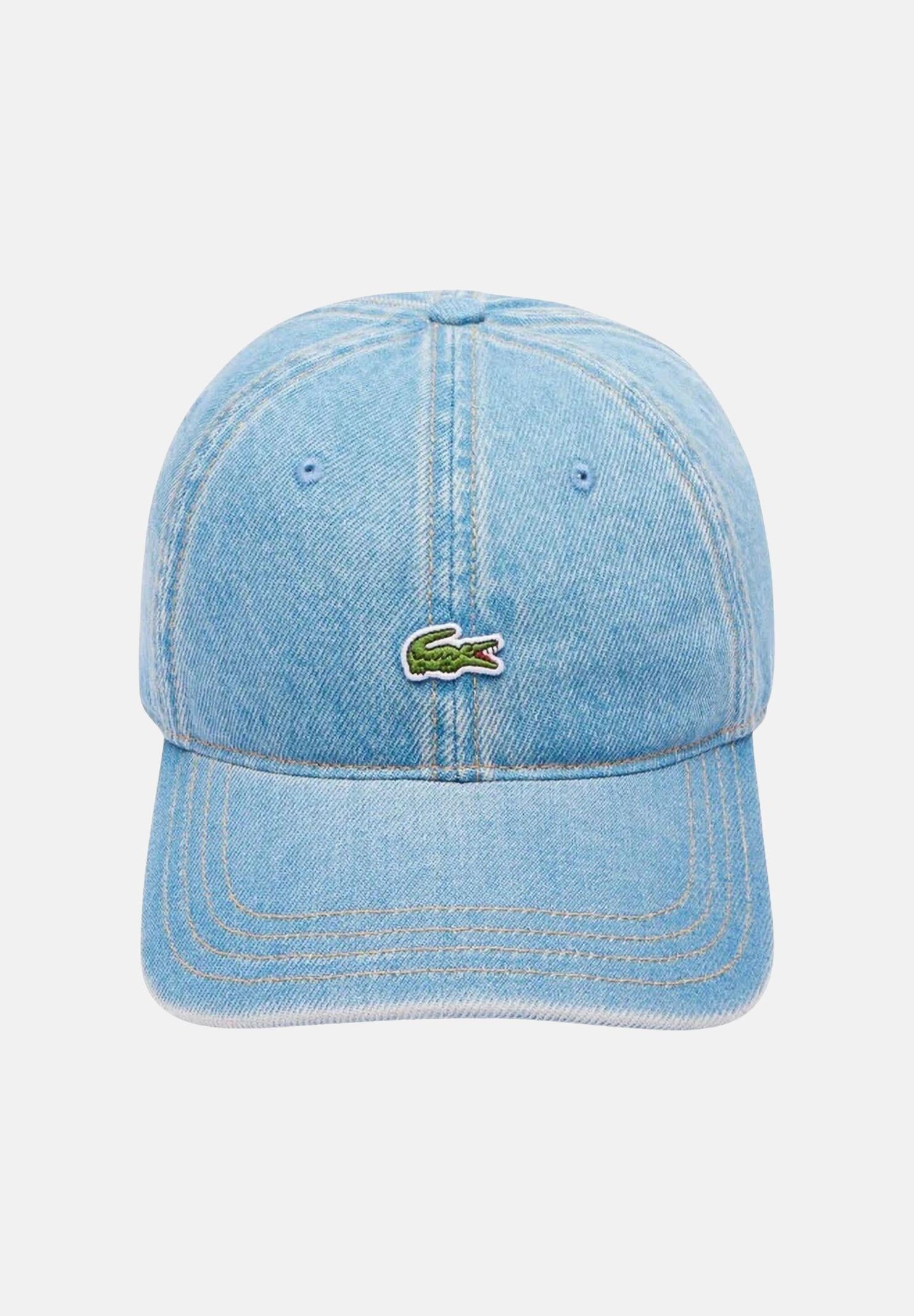 LACOSTE Cappello con visiera in denim chiaro per uomo e donna RK6362 MKU LACOSTE 