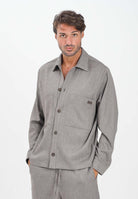 I'M BRIAN Camicia tortora da uomo con applicazione logo CA3449 TOR I'M BRIAN 