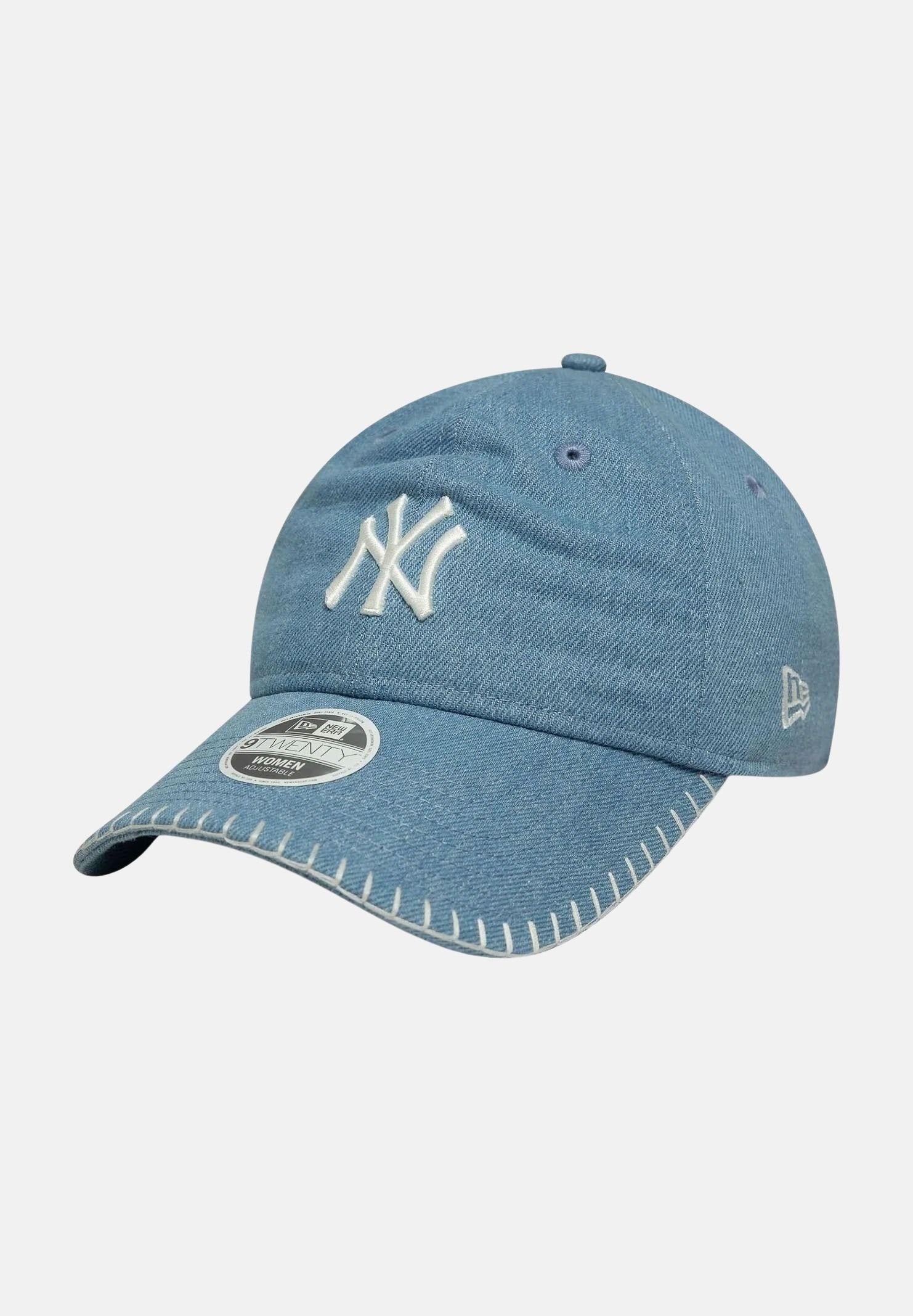NEW ERA Cappello con visiera 9TWENTY New York Yankees MLB in denim chiaro per uomo e donna 60771756 . NEW ERA 