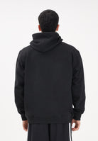 ADIDAS ORIGINALS Felpa con cappuccio Trefoil Essentials Loose nera da uomo JV6056 . ADIDAS ORIGINALS 