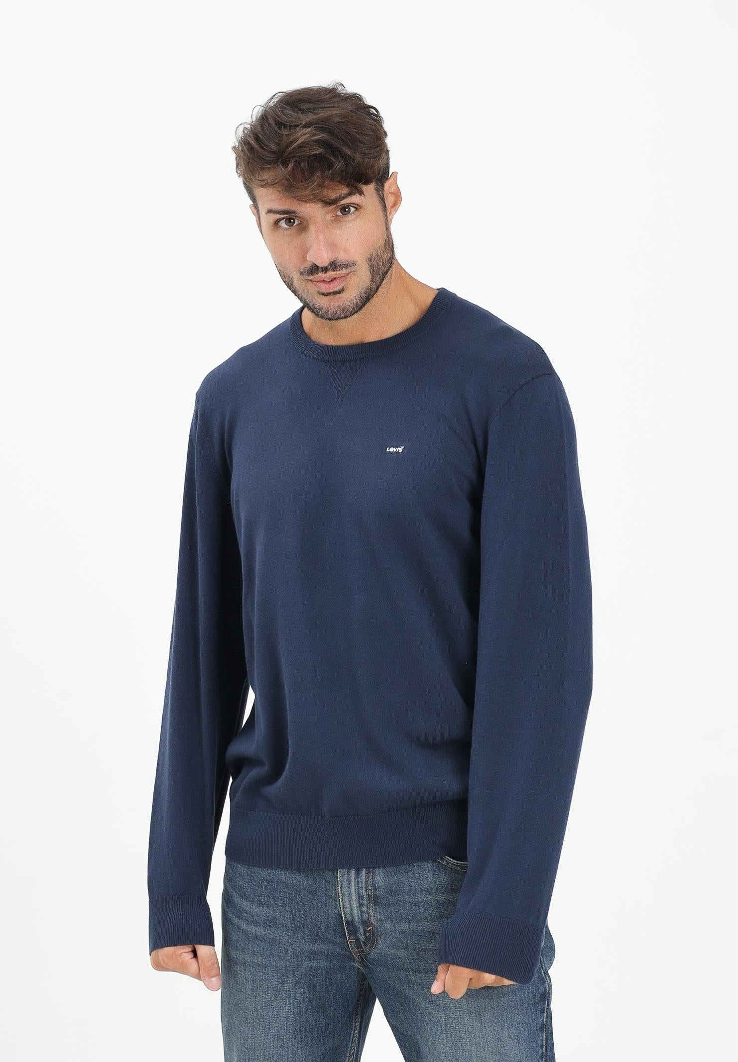 LEVI'S® Maglioncino girocollo Housemark blu da uomo A7207-0002 . LEVI'S® 