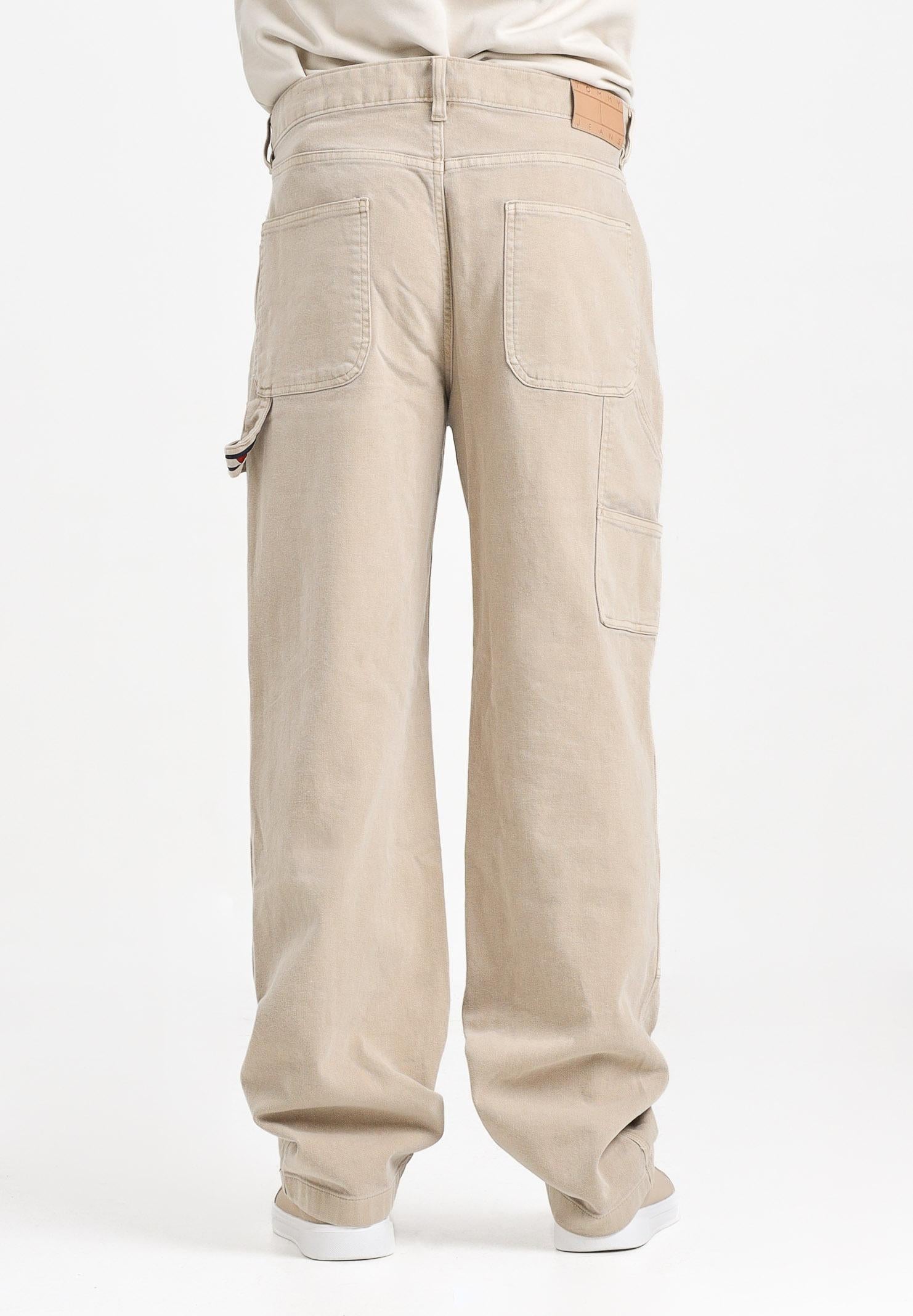 TOMMY JEANS Jeans Carpenter Jaime in denim beige da uomo DM0DM21703RBV  TOMMY JEANS 