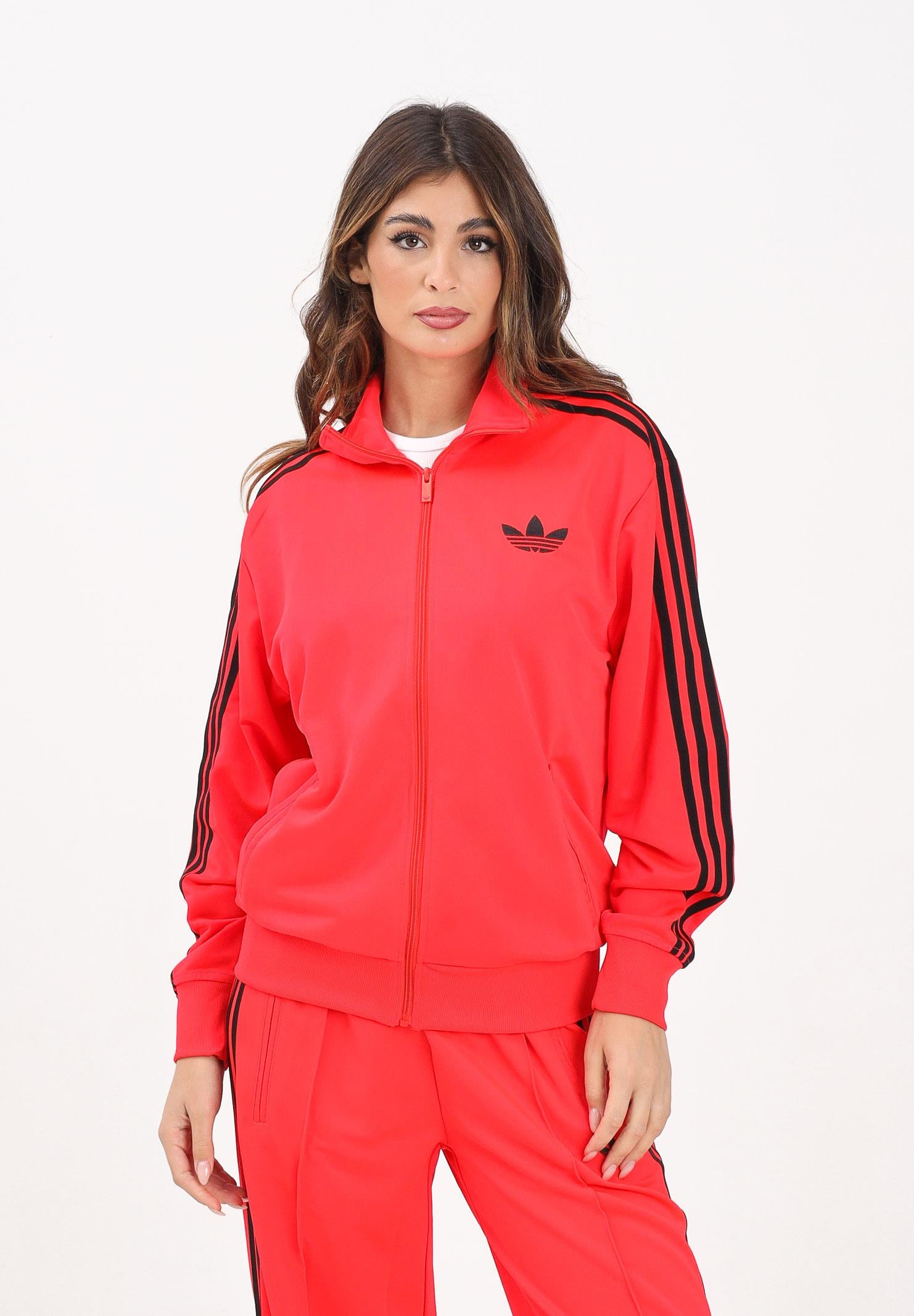 ADIDAS ORIGINALS Felpa con zip Adicolor Classic Firebird Loose rosso fluo da donna JW3663 . ADIDAS ORIGINALS 