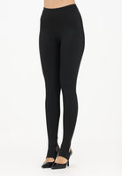 VICOLO Leggings nero da donna con dettaglio alla caviglia UF0161 NE VICOLO 