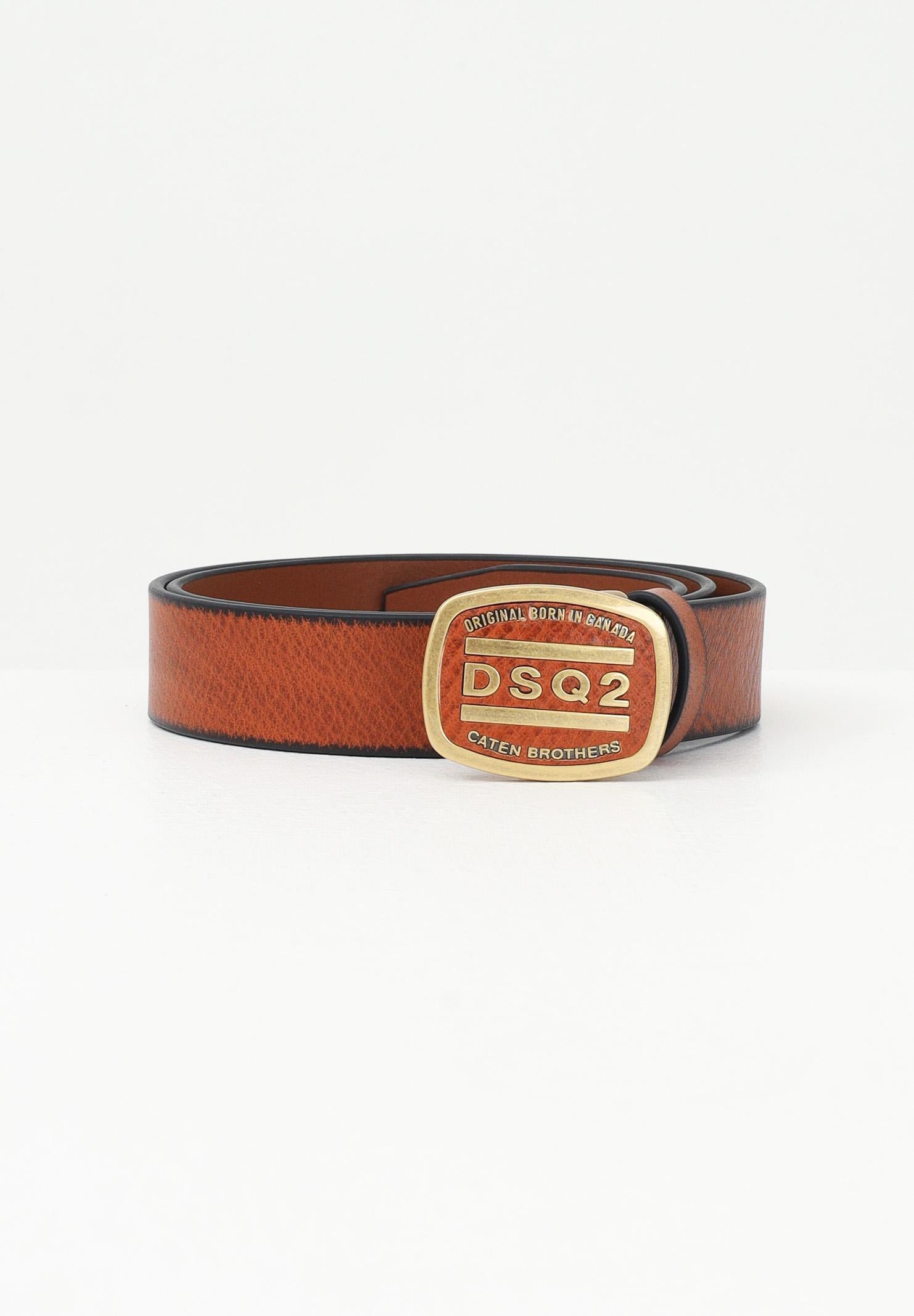 Cintura cuoio da donna con fibbia logo DQ2912D0AAY DQ11 DSQUARED2 