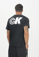 CALVIN KLEIN JEANS T-shirt a manica corta nera da uomo con stampa logo LV04RC835GUB1  CALVIN KLEIN JEANS 