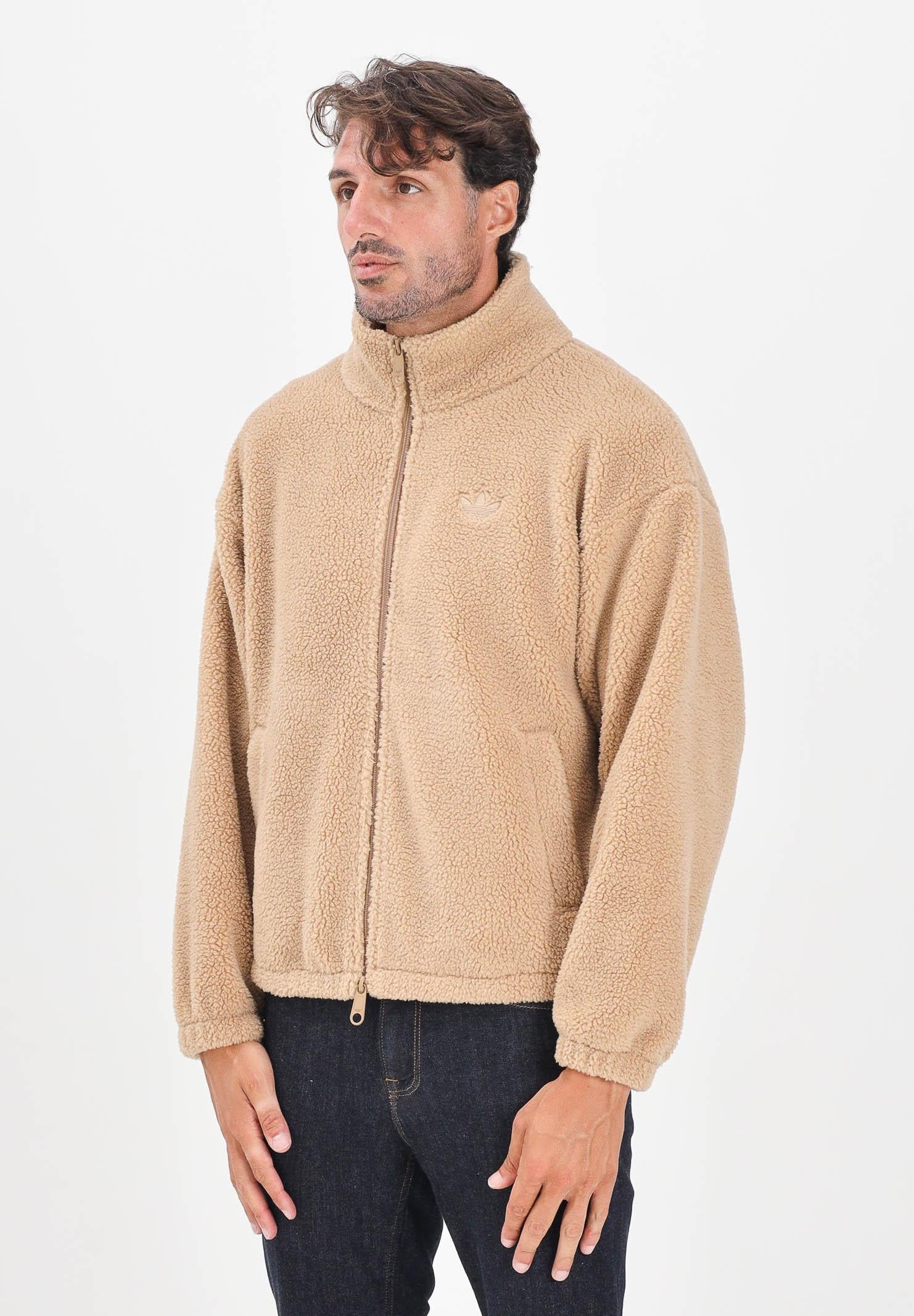 ADIDAS ORIGINALS Men's Essentials Teddy Trefoil Zip-Up