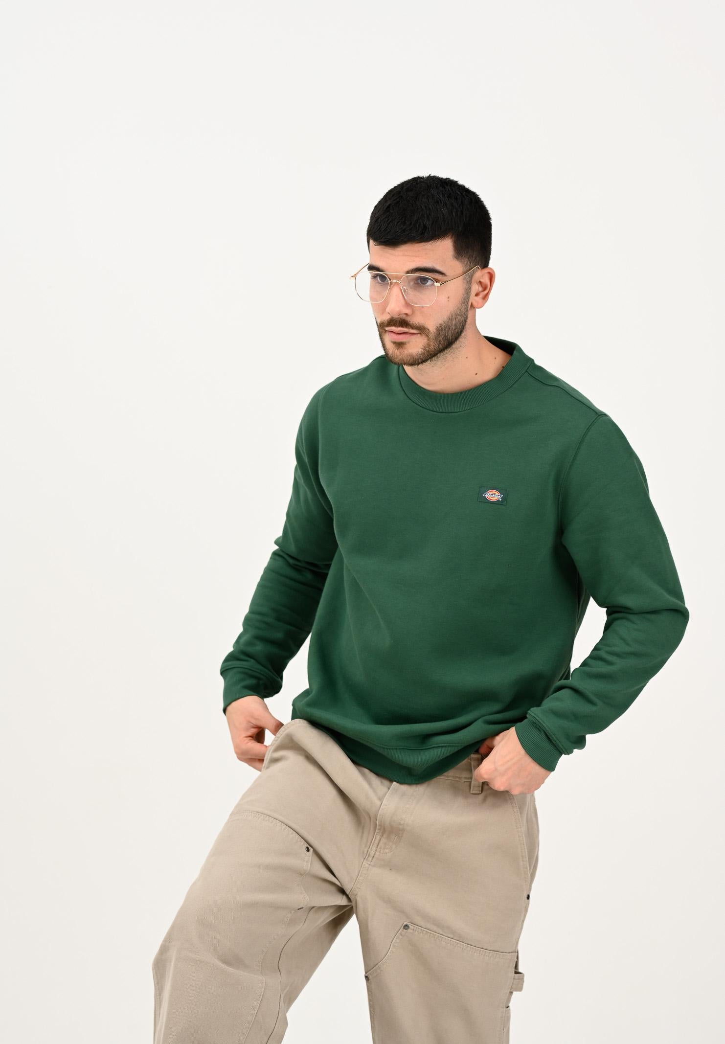 DICKIES Felpa girocollo Oakport verde da uomo DK0A4XCEPIN1  DIckies 