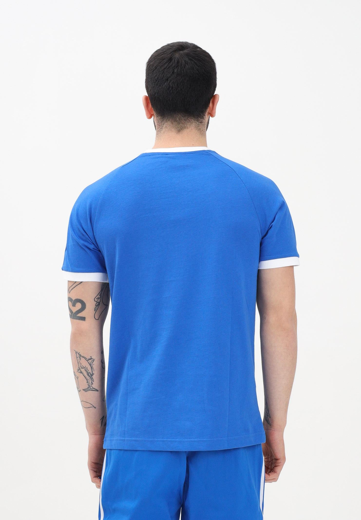 ADIDAS ORIGINALS T-shirt a manica corta Adicolor Classics 3-Stripes blu da uomo JD2880 . ADIDAS ORIGINALS 
