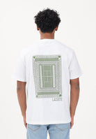 LACOSTE T-shirt a manica corta bianca da uomo in jersey stampato TH1750 001 LACOSTE 