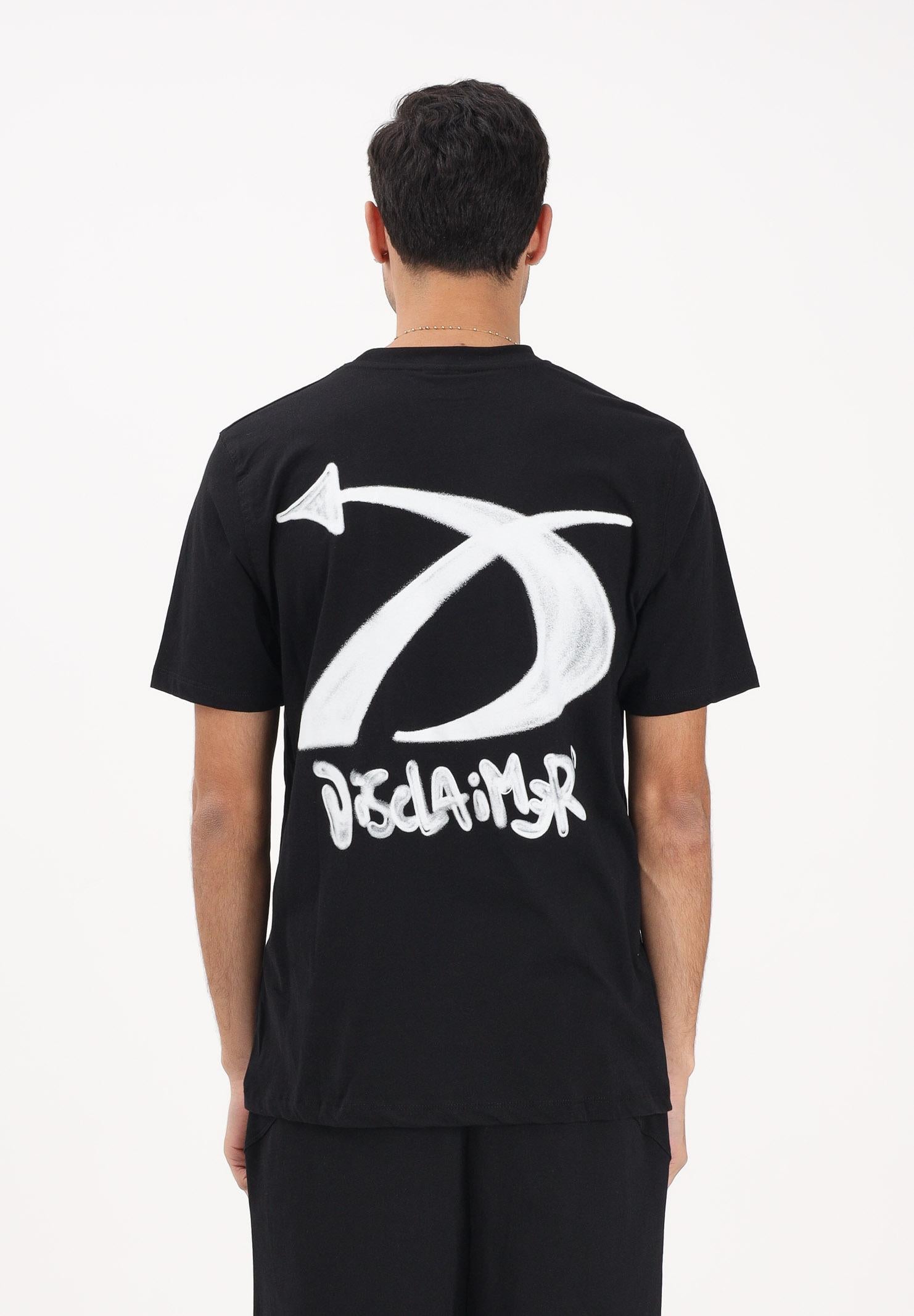 DISCLAIMER T-shirt a manica corta nera da uomo con stampa sul retro 26EDS55450 NE DISCLAIMER 