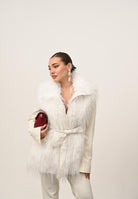 PINKO Pelliccia smanicata bianca da donna 106044A2ZO Z14 PINKO 