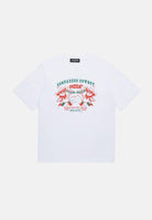 T-shirt a manica corta bianca per bambino e bambina con grafica Cowboy Pizza DQ2975D004G-B DQ100 DSQUARED2 