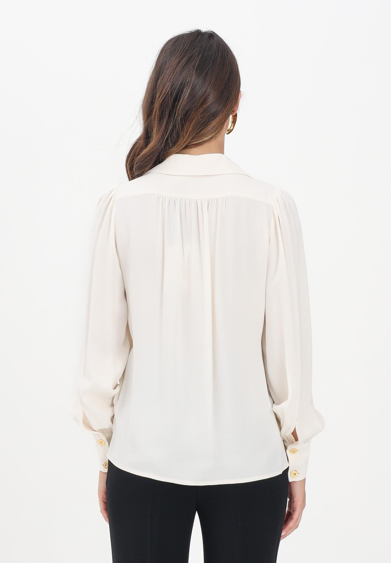 ELISABETTA FRANCHI Blusa latte da donna con dettaglio gioiello CA12356E2 DZ9 ELISABETTA FRANCHI 