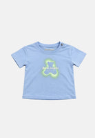 PALM ANGELS T-shirt a manica corta celeste da neonato con stampa PBXB001S26JER001 050 PALM ANGELS 