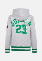 JORDAN Felpa con cappuccio Court of Legends grigia per bambino e bambina 95D697 G2H JORDAN 