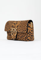 PINKO Borsa a tracolla Slouchy cammello da donna in Suede Leopardato 106244A32A M35Q PINKO 