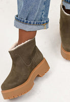 TIMBERLAND Stivaletti foderati con Plateau Stone Street marroni da donna TB0A283GW011 . TIMBERLAND 
